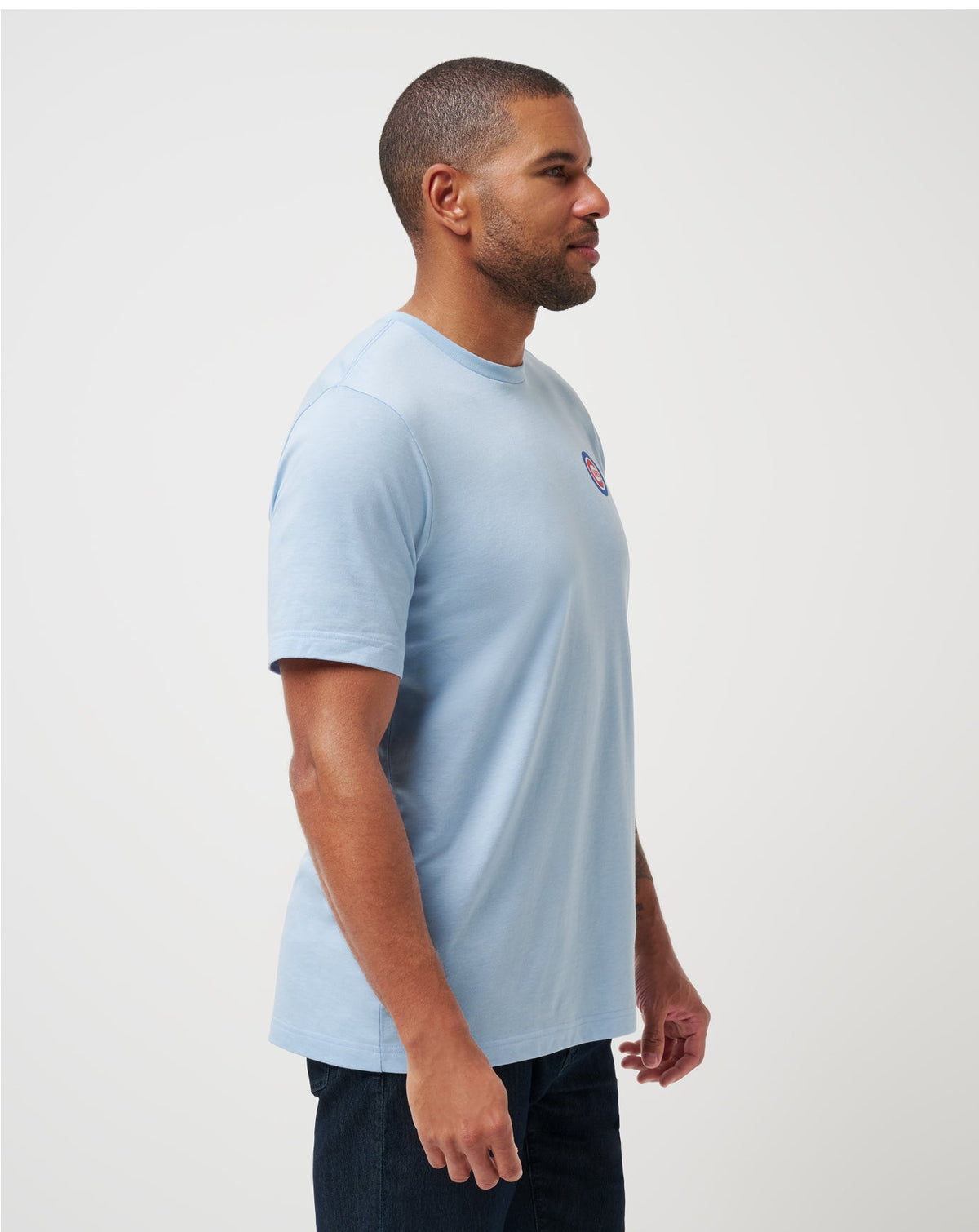 Chicago Cubs Friendly Rivalry Tee Heather Blue | Travis Mathew