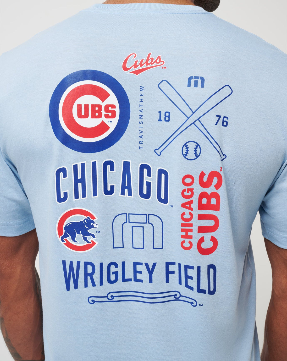 Chicago Cubs Friendly Rivalry Tee Heather Blue | Travis Mathew