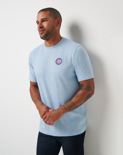 Chicago Cubs Friendly Rivalry Tee Heather Blue | Travis Mathew
