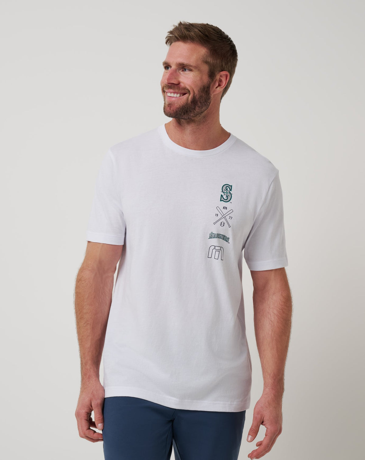 Seattle Mariners Sunset Slam 2.0 Tee White | Travis Mathew