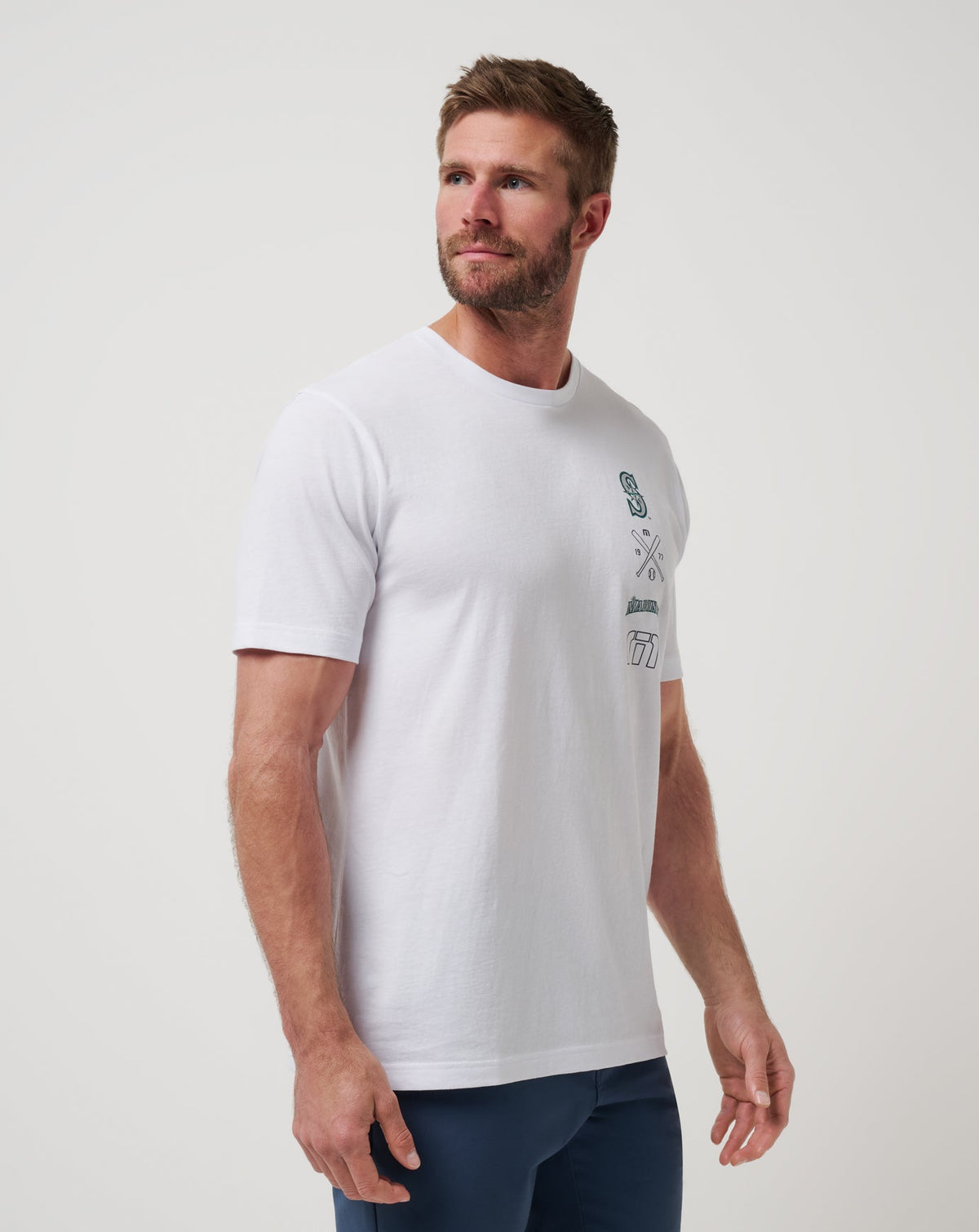 Seattle Mariners Sunset Slam 2.0 Tee White | Travis Mathew