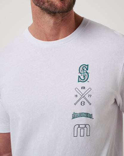 Seattle Mariners Sunset Slam 2.0 Tee White | Travis Mathew
