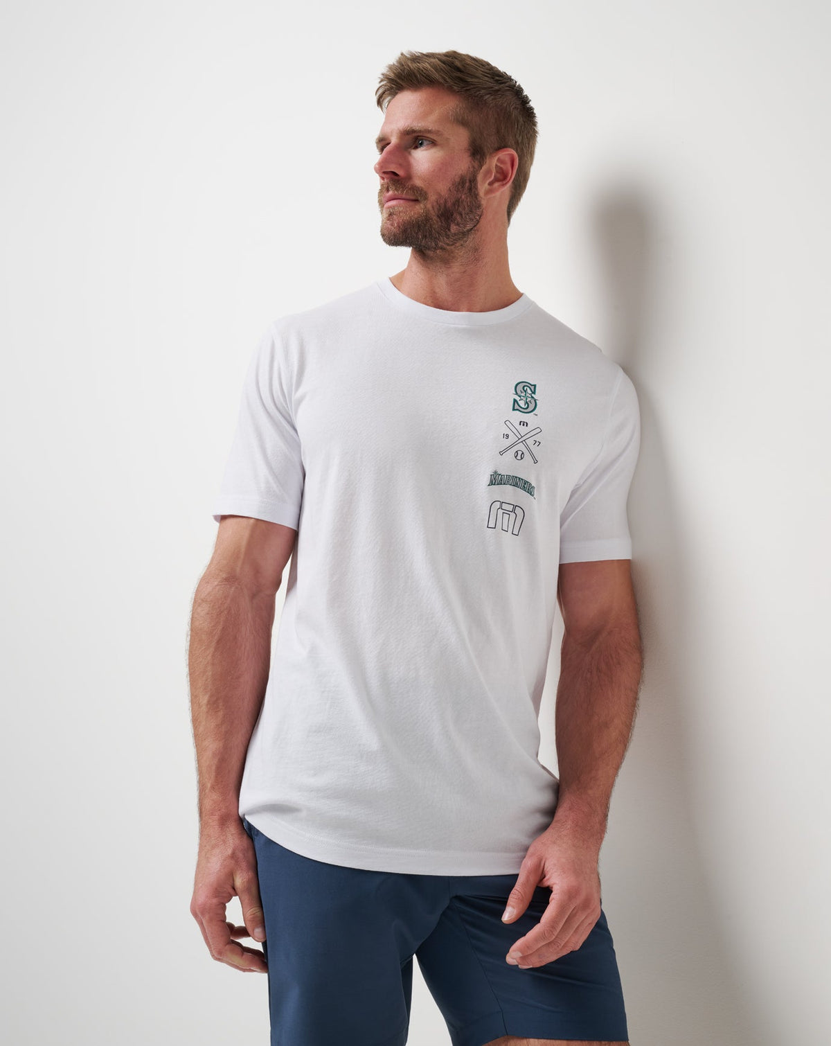 Seattle Mariners Sunset Slam 2.0 Tee White | Travis Mathew