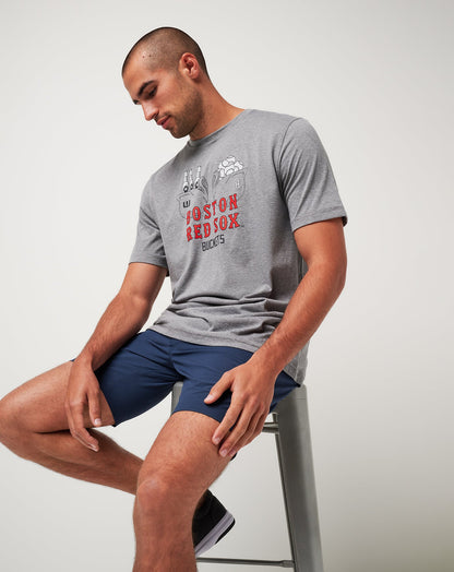 Boston Red Sox Strike One Tee Heather Grey | Travis Mathew