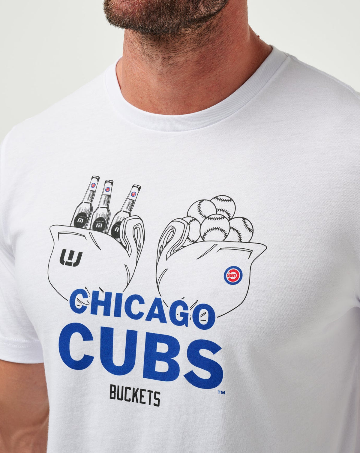 Chicago Cubs Strike One Tee White | Travis Mathew