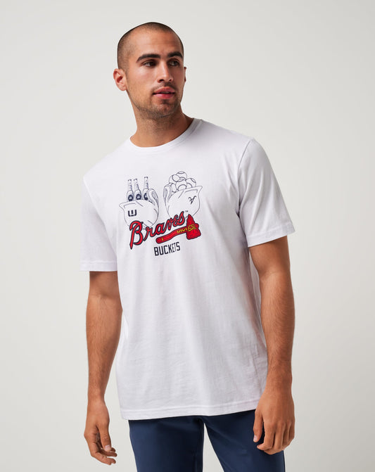 Atlanta Braves Strike One Tee White | Travis Mathew