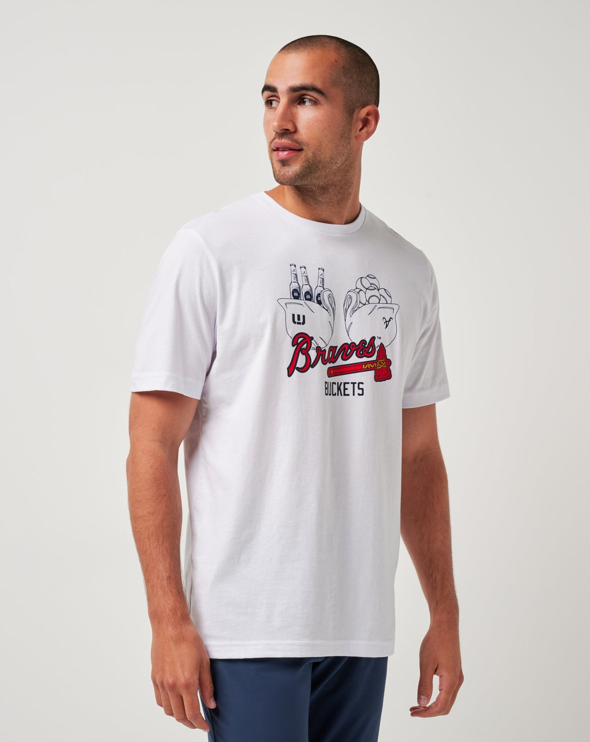 Atlanta Braves Strike One Tee White | Travis Mathew