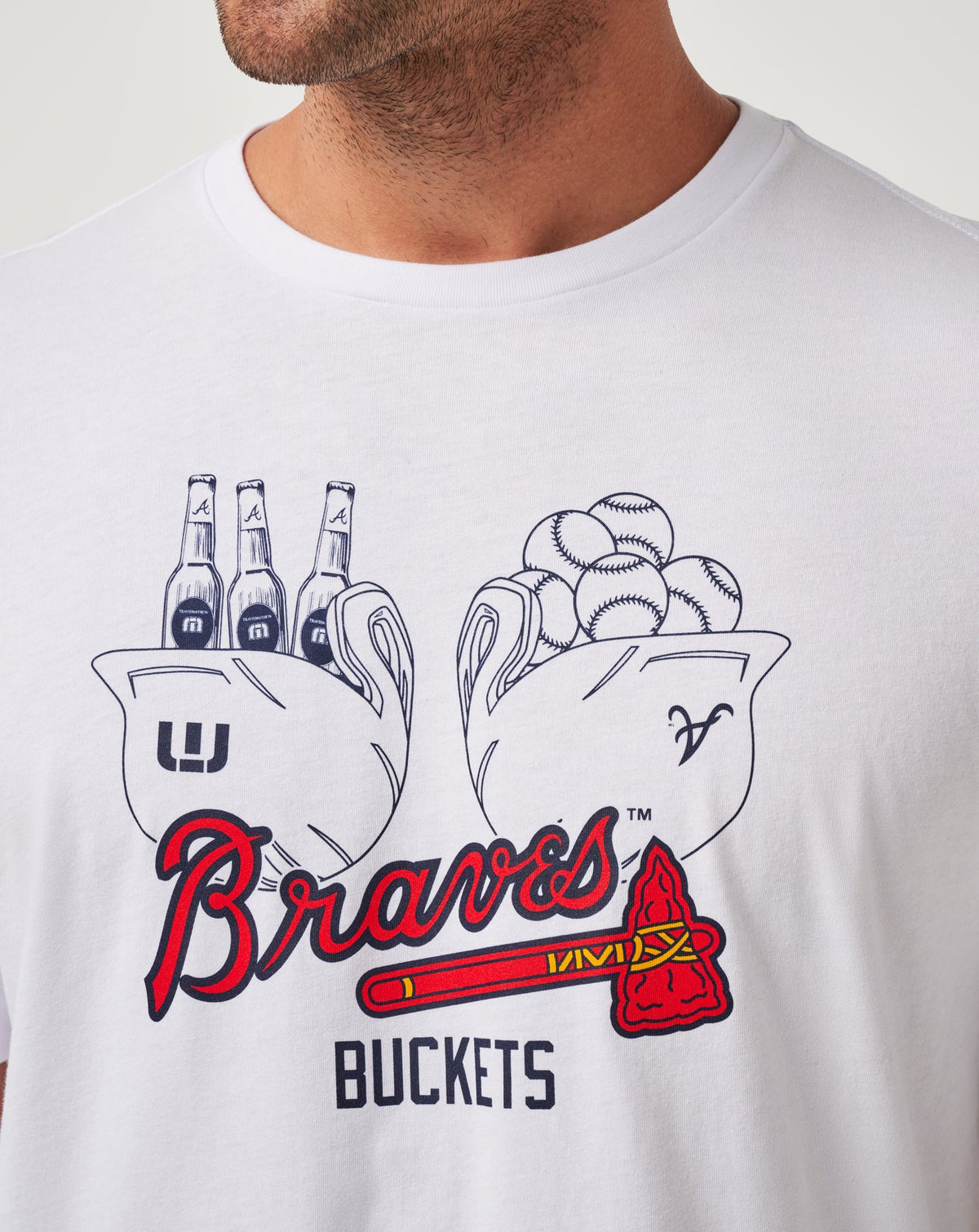 Atlanta Braves Strike One Tee White | Travis Mathew
