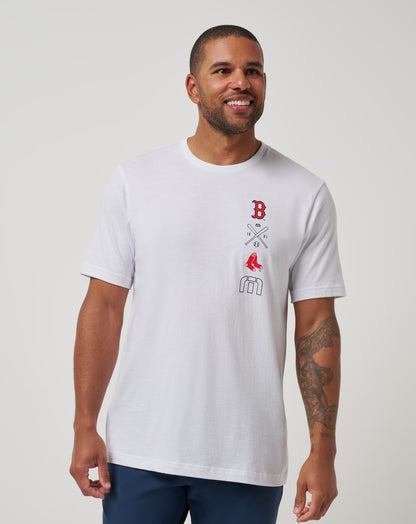 Boston Red Sox Sunset Slam 2.0 Tee White | Travis Mathew