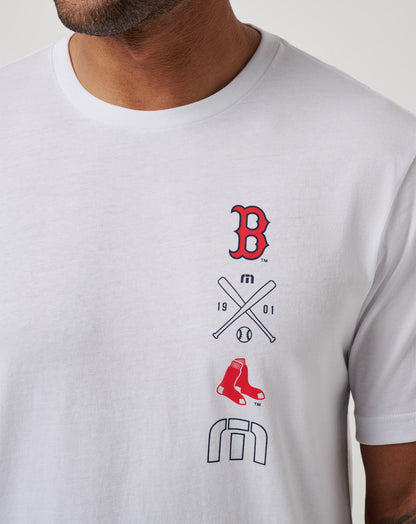 Boston Red Sox Sunset Slam 2.0 Tee White | Travis Mathew