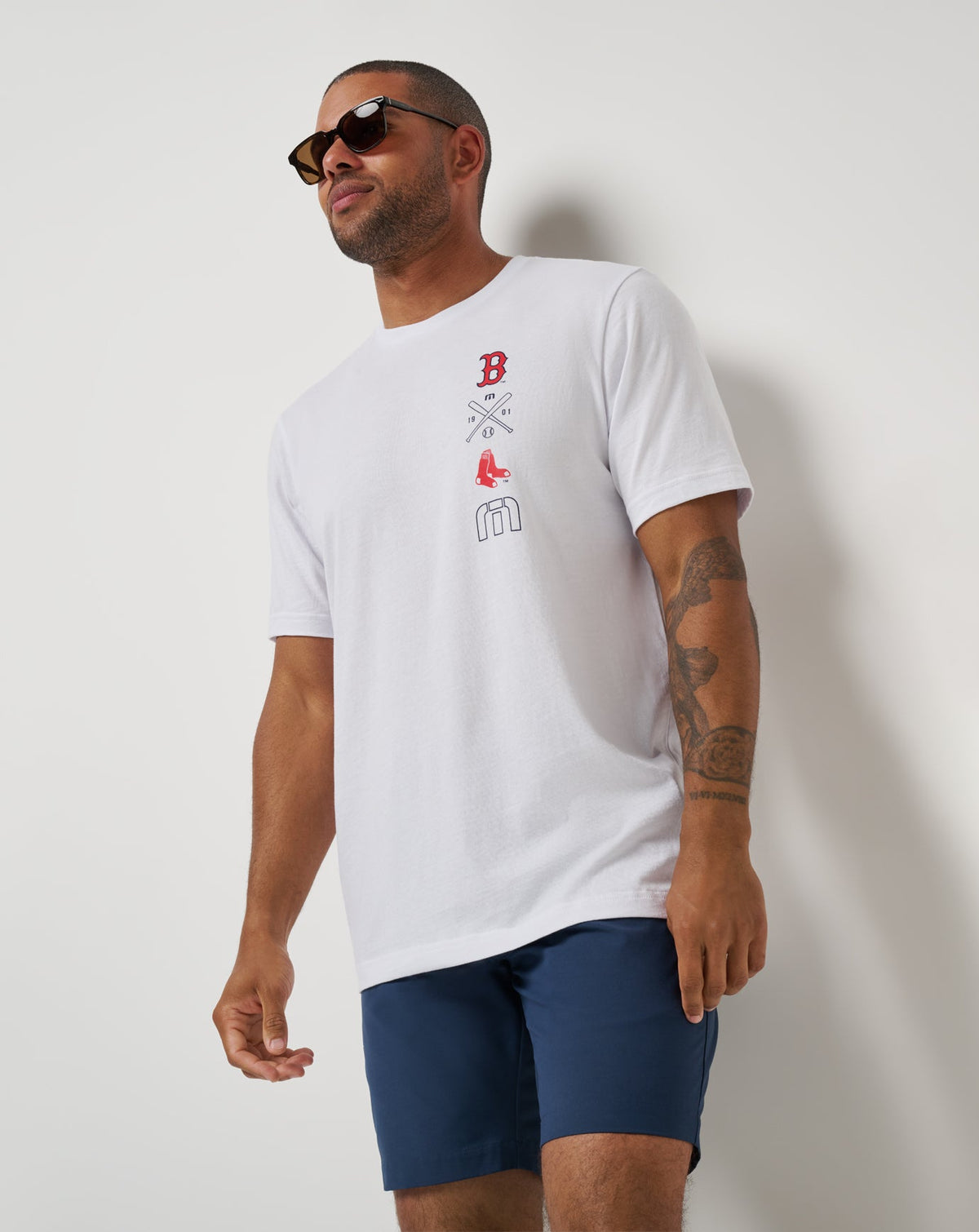 Boston Red Sox Sunset Slam 2.0 Tee White | Travis Mathew