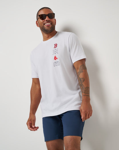 Boston Red Sox Sunset Slam 2.0 Tee White | Travis Mathew