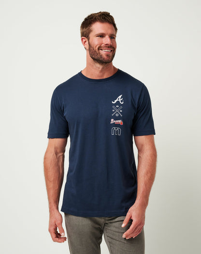 Atlanta Braves Sunset Slam Tee Total Eclipse | Travis Mathew