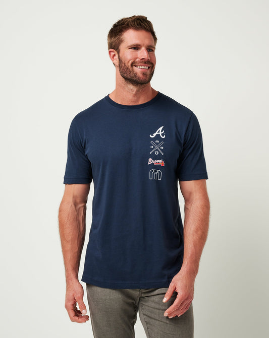 Atlanta Braves Sunset Slam Tee Total Eclipse | Travis Mathew