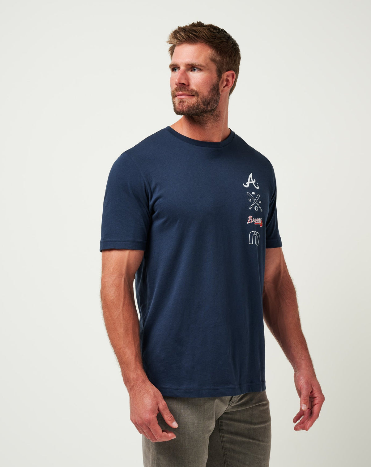 Atlanta Braves Sunset Slam Tee Total Eclipse | Travis Mathew