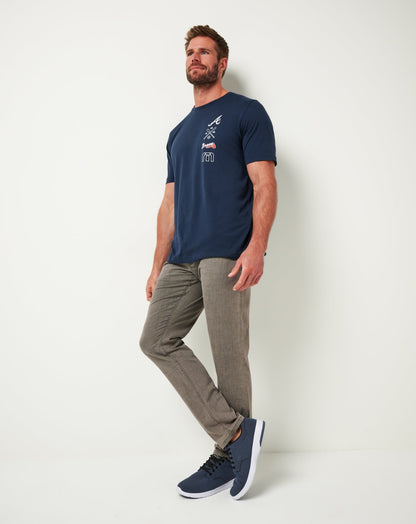 Atlanta Braves Sunset Slam Tee Total Eclipse | Travis Mathew
