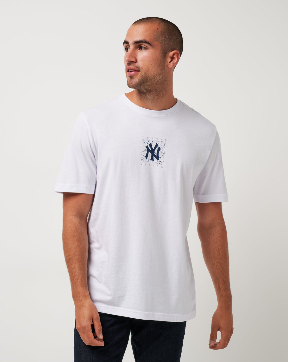 New York Yankees In The Dugout Tee White | Travis Mathew