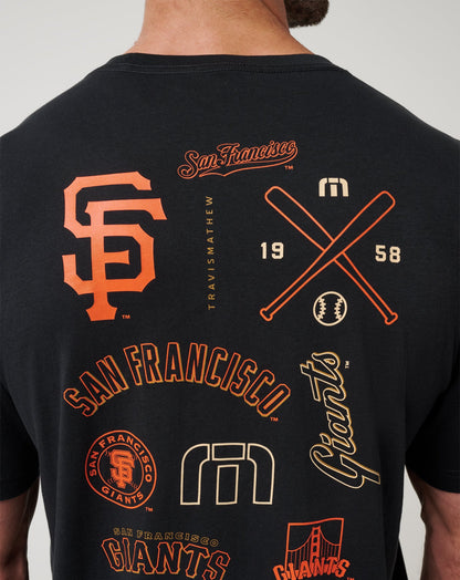 San Francisco Giants Friendly Rivalry Tee Black | Travis Mathew