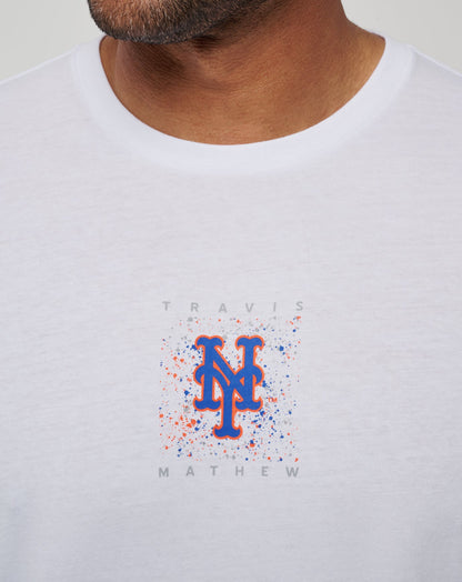 New York Mets In The Dugout 2.0 Tee White | Travis Mathew