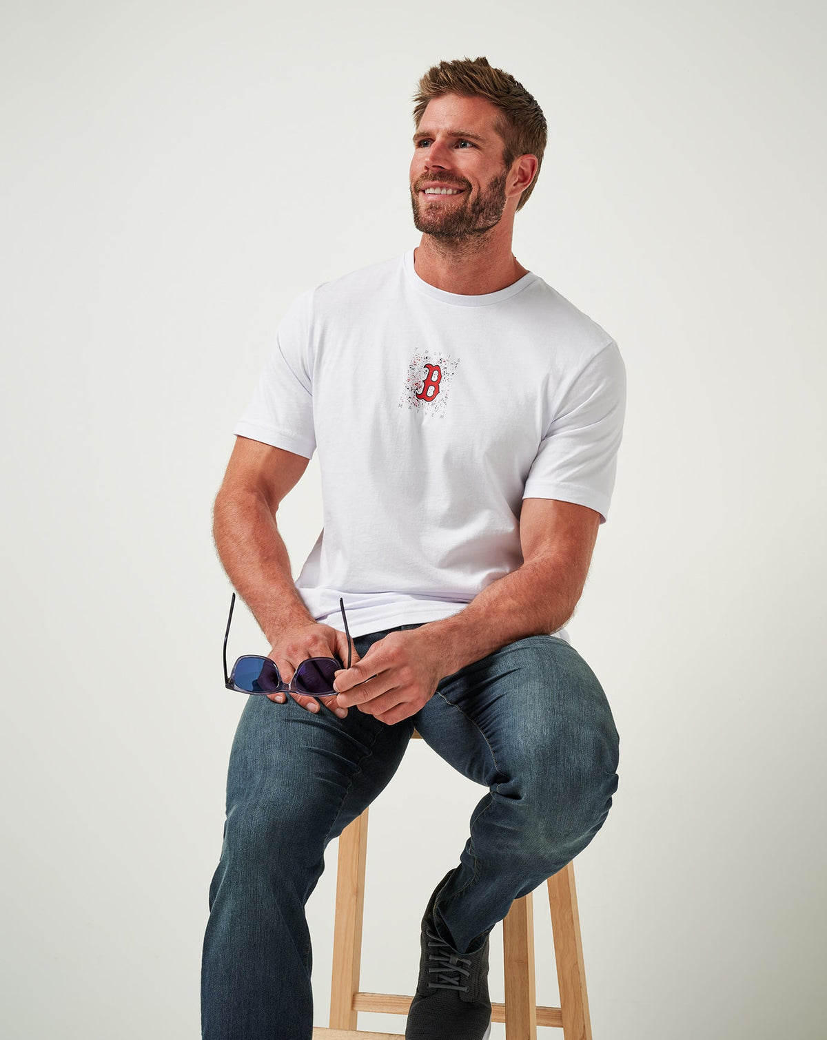 Boston Red Sox In The Dugout Tee White | Travis Mathew