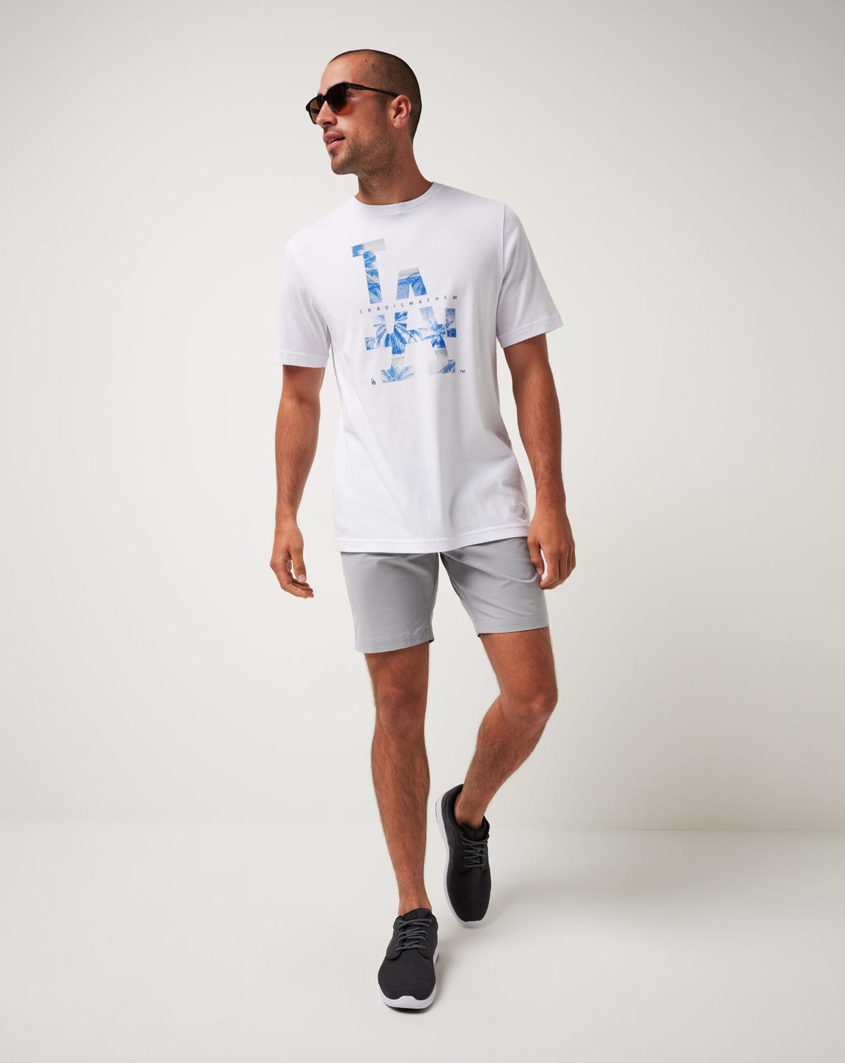 Los Angeles Dodgers Bleacher Breeze Tee White | Travis Mathew