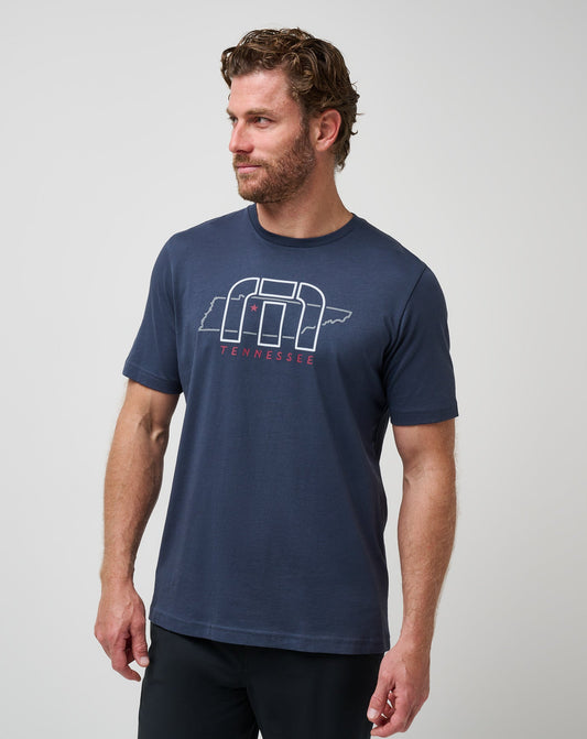 Local Phrases Tee Blue Nights | Travis Mathew