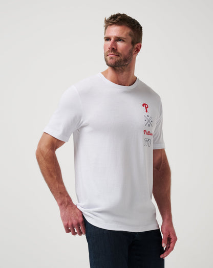 Philadelphia Phillies Sunset Slam 2.0 Tee White | Travis Mathew