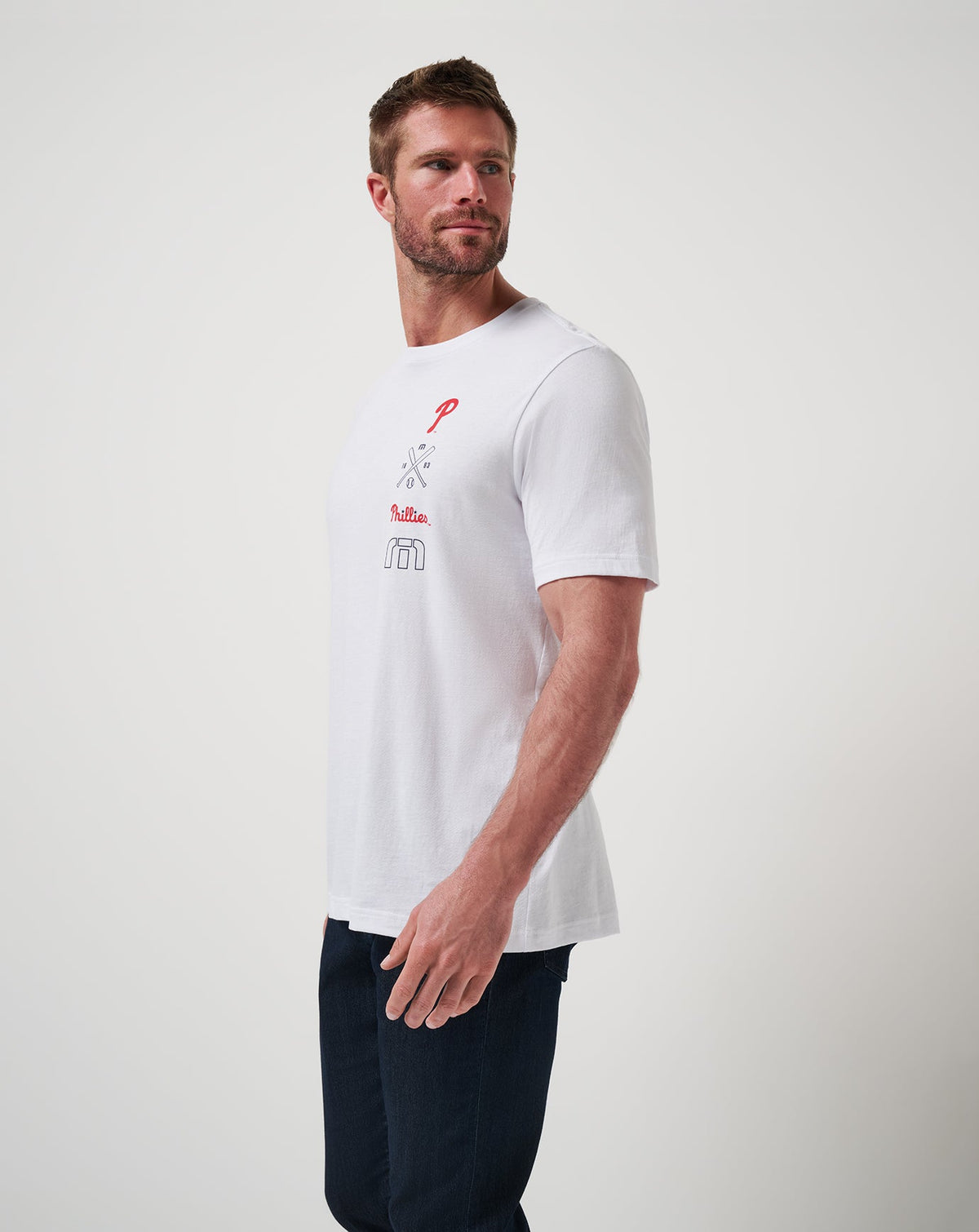 Philadelphia Phillies Sunset Slam 2.0 Tee White | Travis Mathew