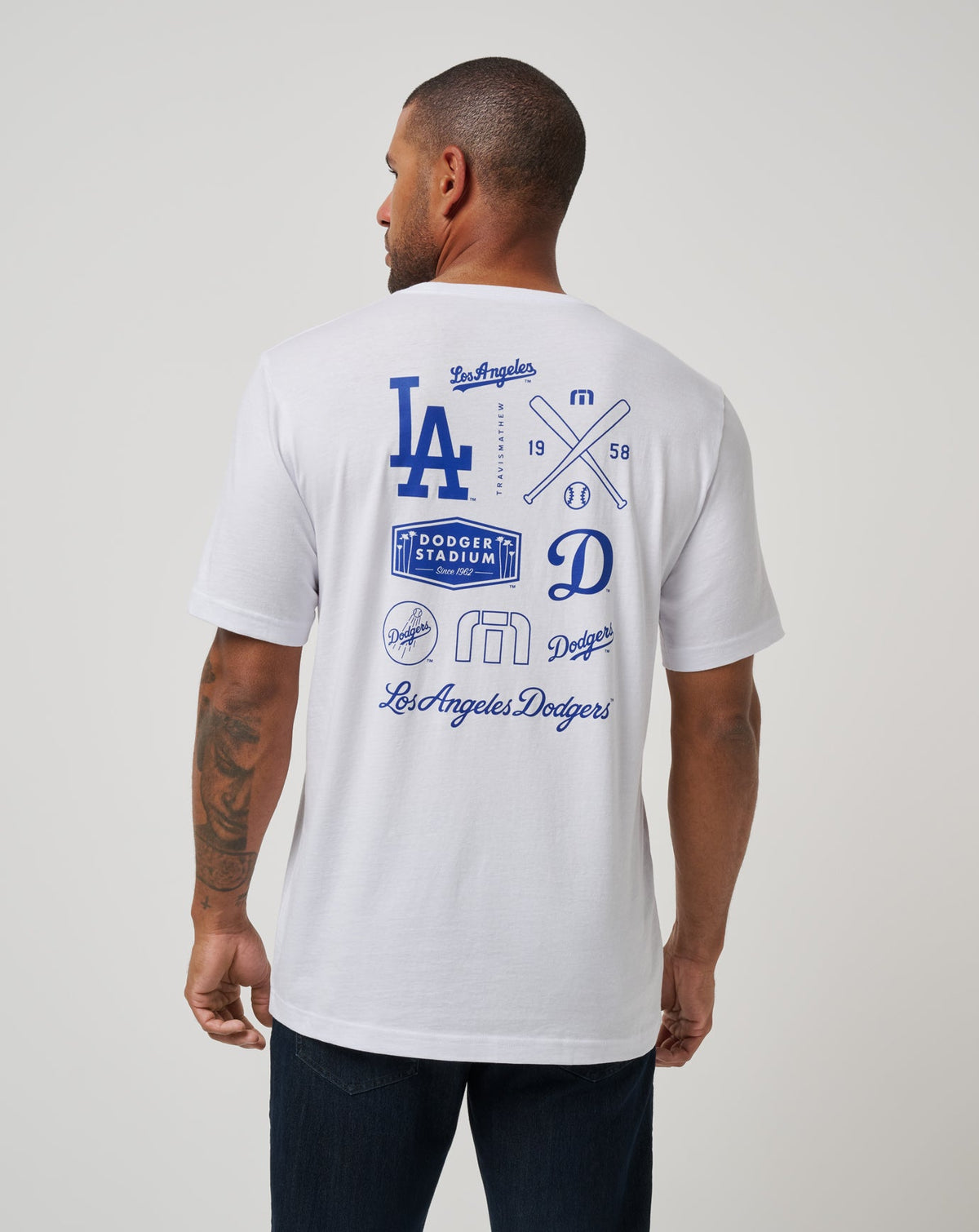 Los Angeles Dodgers Friendly Rivalry Tee White | Travis Mathew