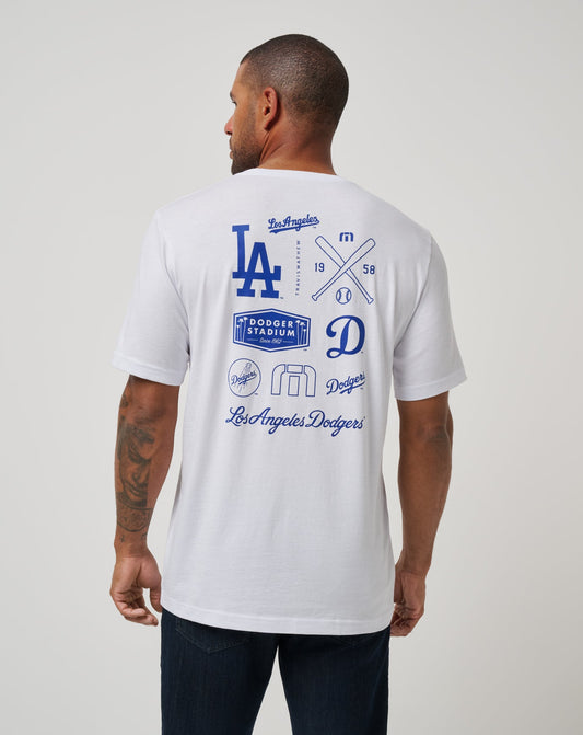 Los Angeles Dodgers Friendly Rivalry Tee White | Travis Mathew