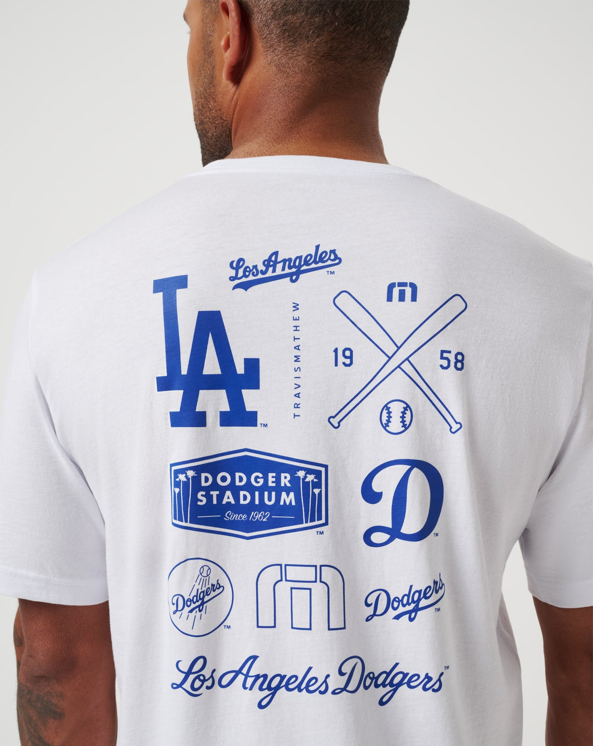 Los Angeles Dodgers Friendly Rivalry Tee White | Travis Mathew