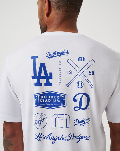 Los Angeles Dodgers Friendly Rivalry Tee White | Travis Mathew