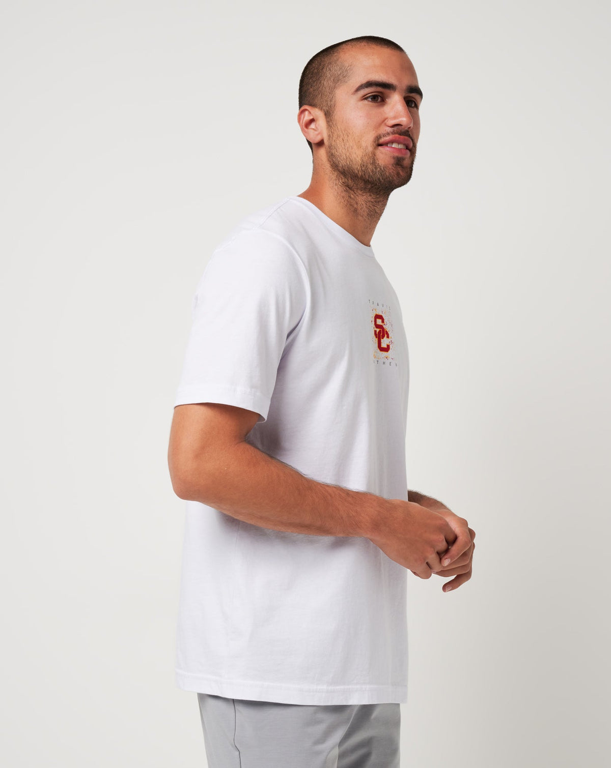USC School Spirit Tee White | Travis Mathew
