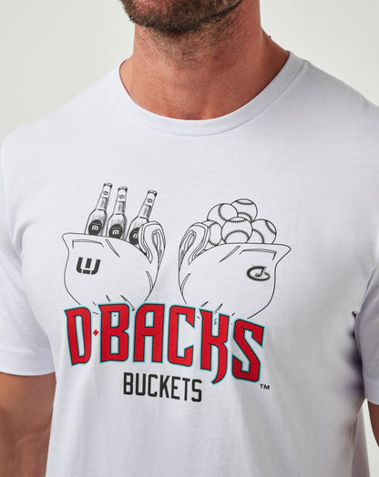 Arizona Diamondbacks Strike One Tee White | Travis Mathew