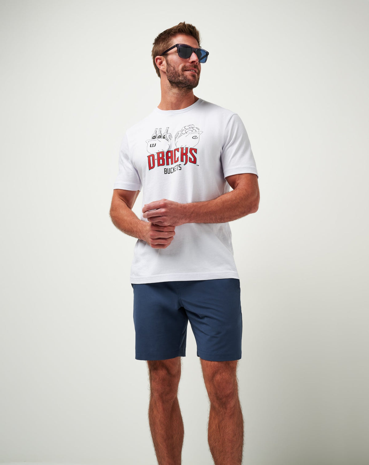Arizona Diamondbacks Strike One Tee White | Travis Mathew
