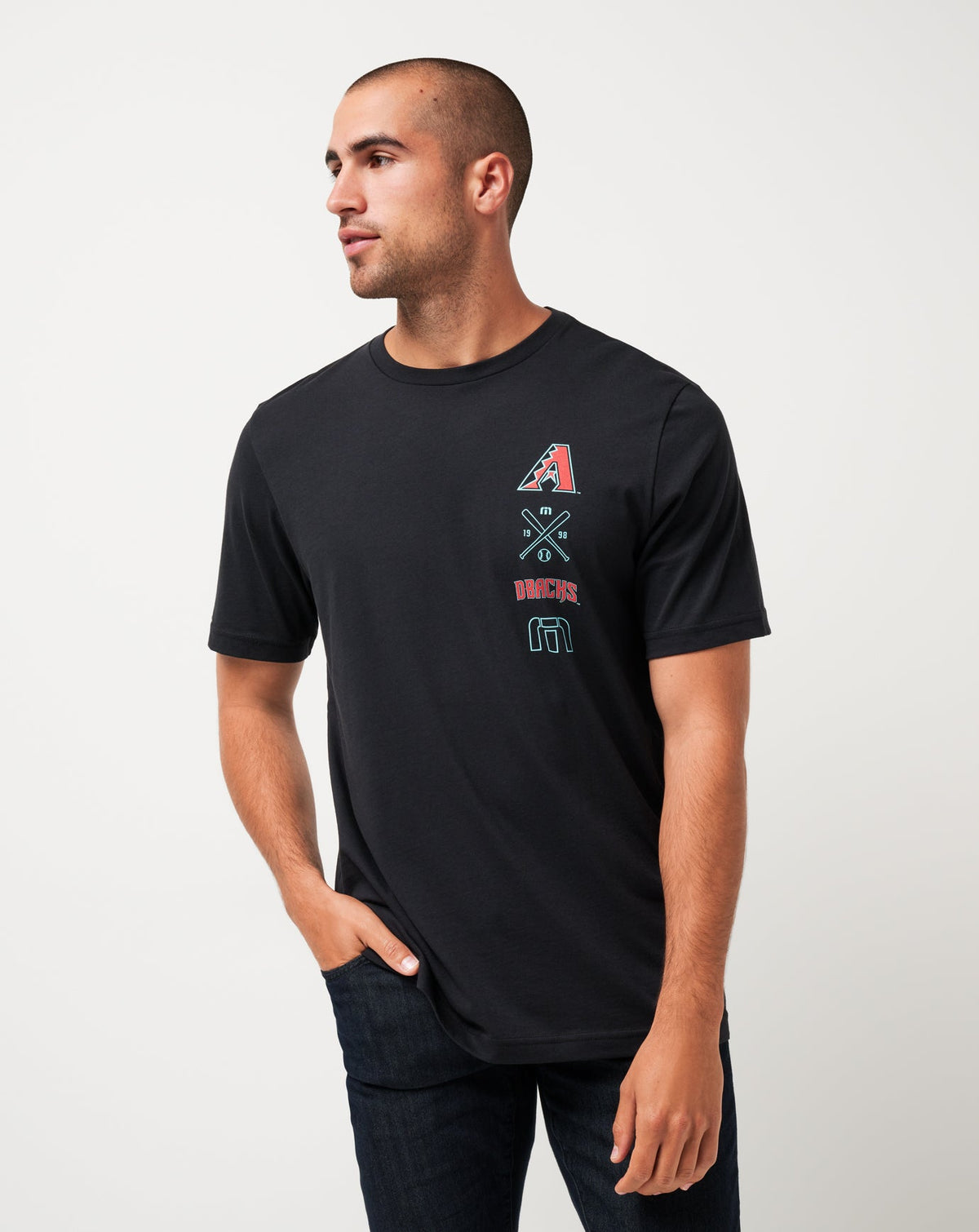 Arizona Diamondbacks Sunset Slam Tee Black | Travis Mathew