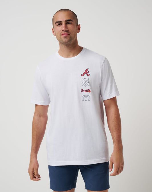 Atlanta Braves Sunset Slam 2.0 Tee White | Travis Mathew