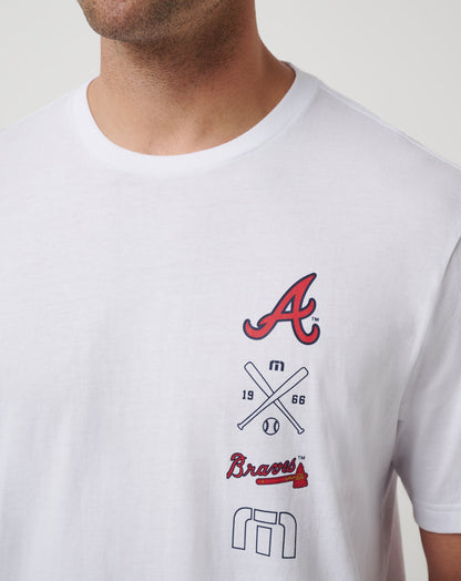 Atlanta Braves Sunset Slam 2.0 Tee White | Travis Mathew