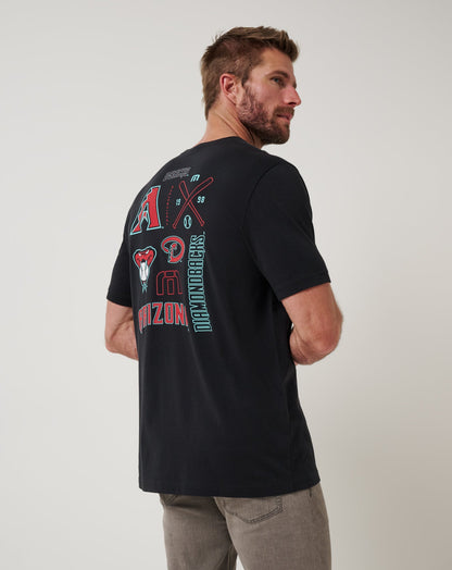 Arizona Diamondbacks Friendly Rivalry Tee Black | Travis Mathew