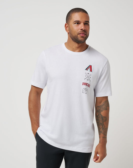 Arizona Diamondbacks Sunset Slam 2.0 Tee White | Travis Mathew