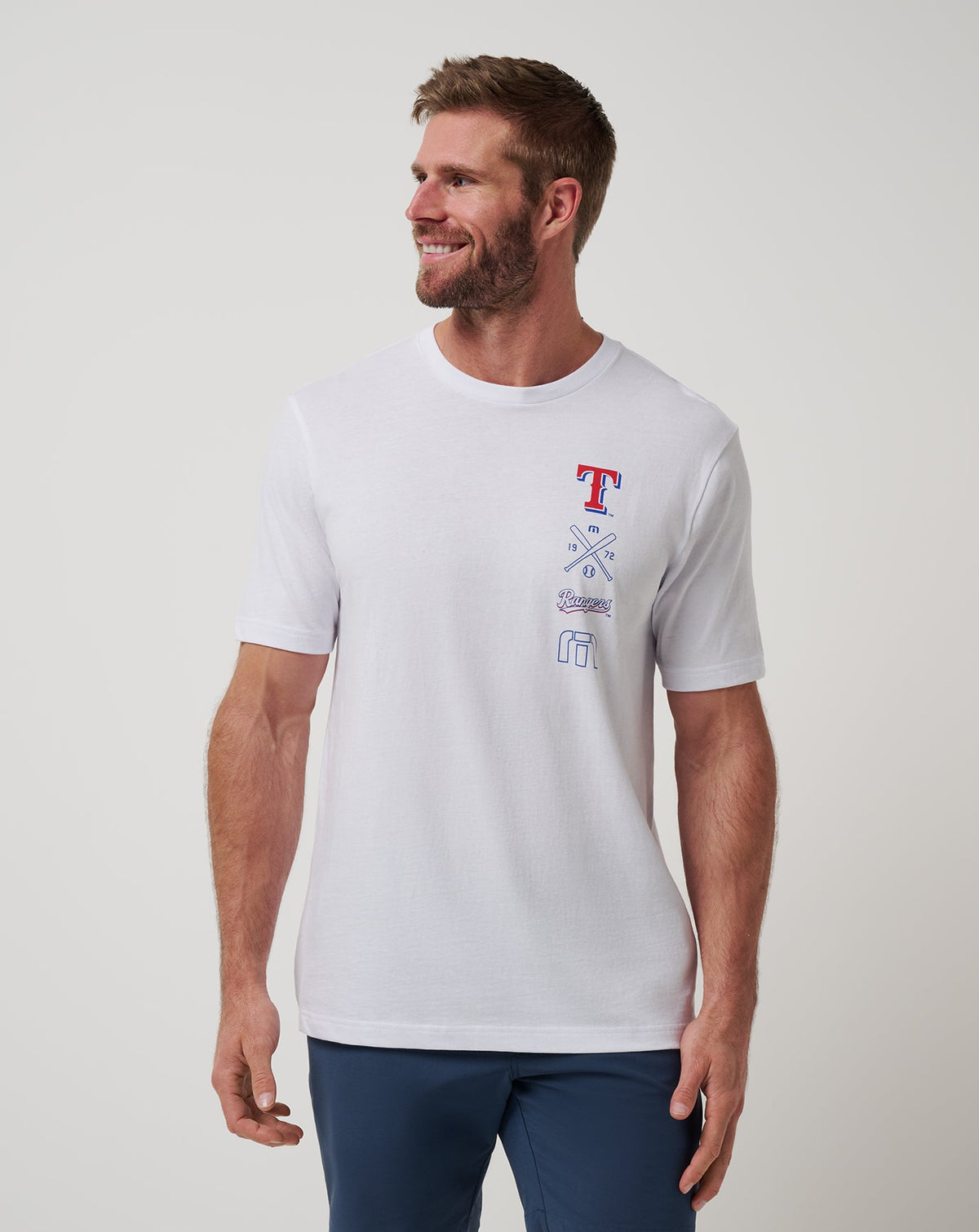 Texas Rangers Sunset Slam 2.0 Tee White | Travis Mathew
