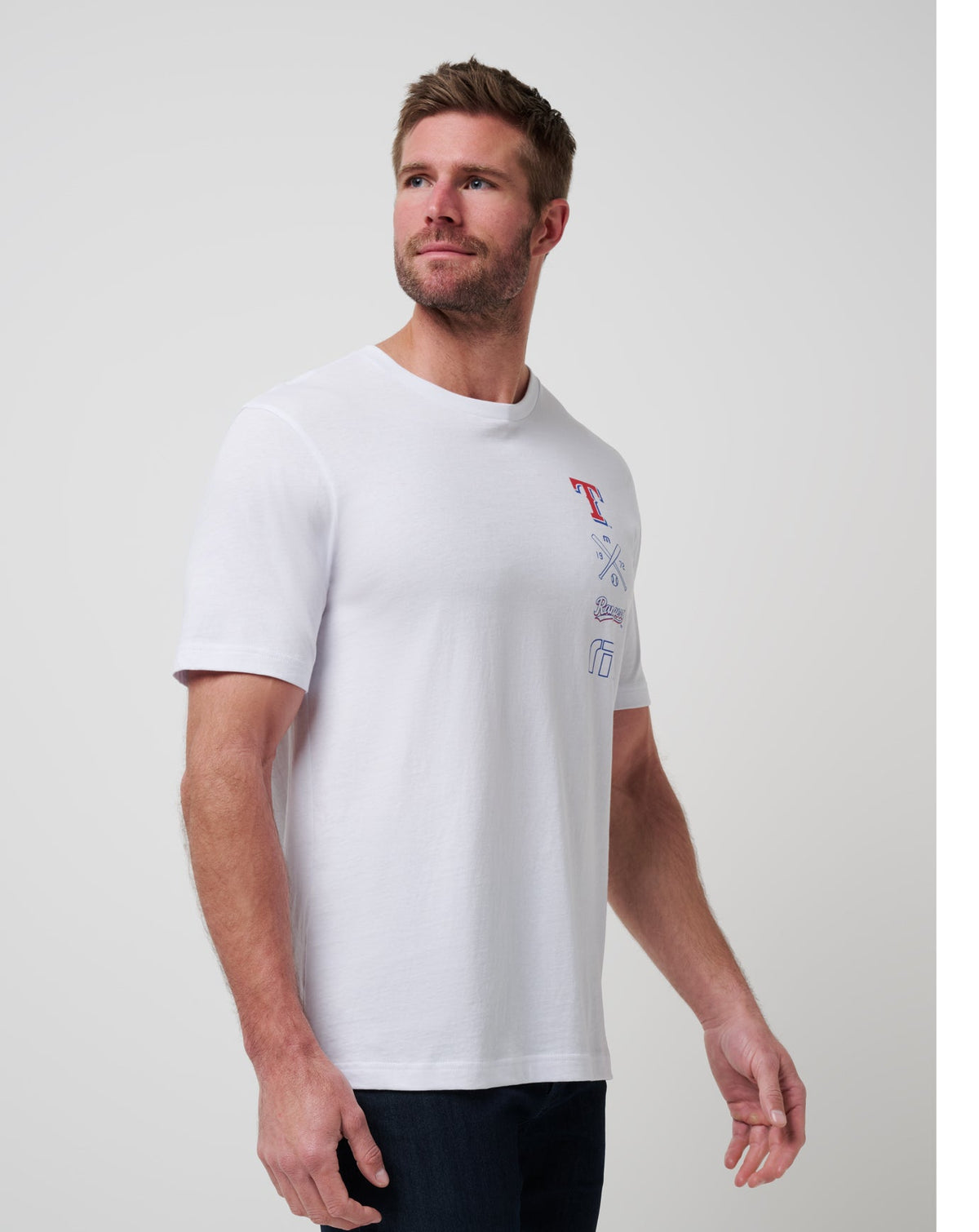 Texas Rangers Sunset Slam 2.0 Tee White | Travis Mathew