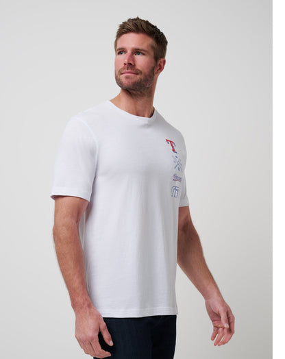Texas Rangers Sunset Slam 2.0 Tee White | Travis Mathew