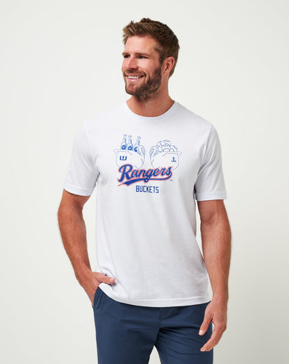 Texas Rangers Strike One Tee White | Travis Mathew