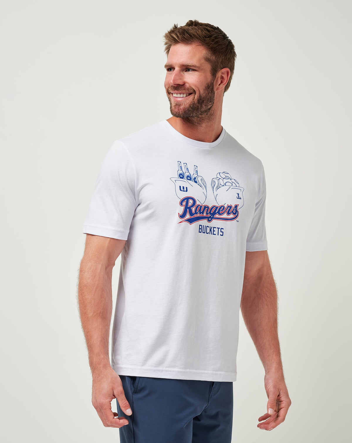 Texas Rangers Strike One Tee White | Travis Mathew