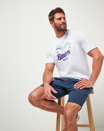 Texas Rangers Strike One Tee White | Travis Mathew