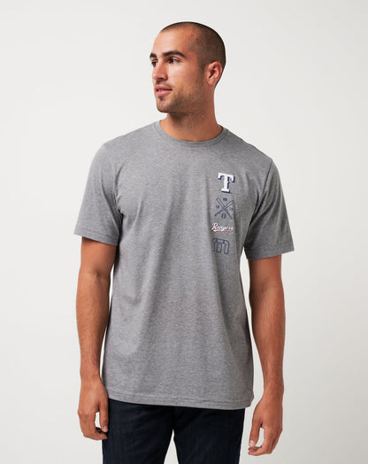 Texas Rangers Sunset Slam Tee Heather Grey | Travis Mathew
