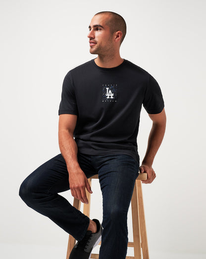 Los Angeles Dodgers In The Dugout Tee Black | Travis Mathew