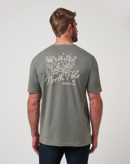 Run Rudolph Tee Dark Olive | Travis Mathew