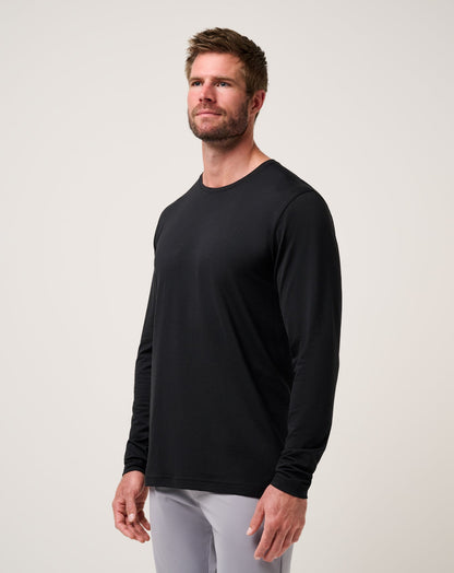 Performance Jersey Long Sleeve Tee Black | Travis Mathew